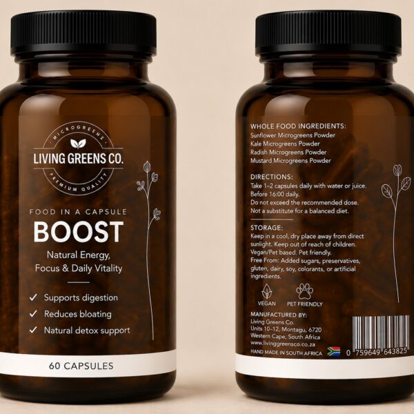 Living Greens Co. BOOST, 60 Capsules