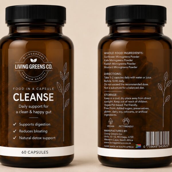 Living Greens Co. CLEANSE, 60 Capsules